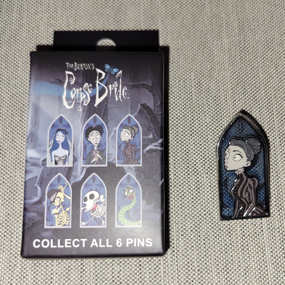 FINAL PRICE DROP Corpse Bride Stained Glass Pin - Victoria
